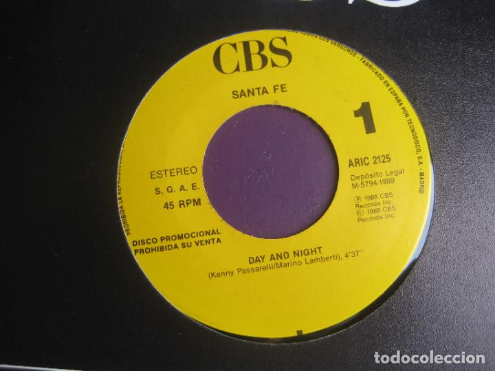 Vinyl records: Santa Fe - Day And Night - Sg CBS 1989 PROMO - pop 80's sin uso
