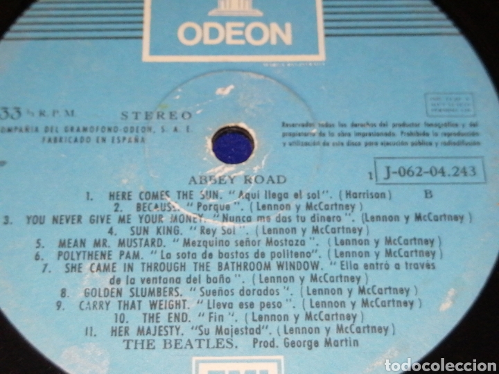 Discos de vinilo: BEATLES ABBEY ROAD N - Foto 4