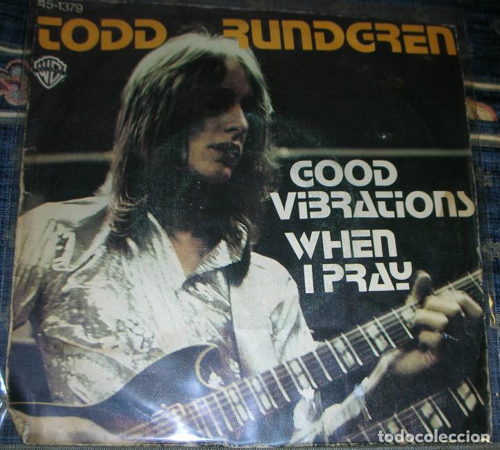 Discos de vinilo: Todd Rundgren &ndash; Good Vibrations / When I Pray - SINGLE 1976 - Foto 2