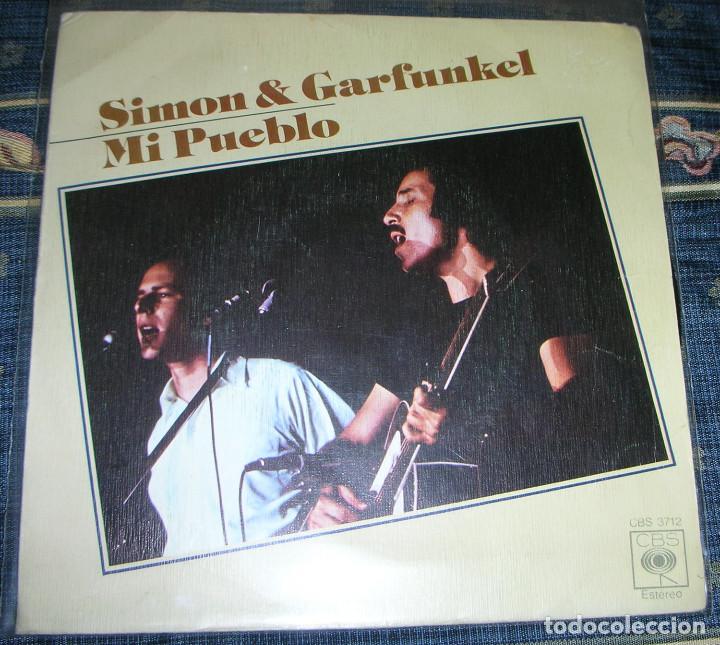 Discos de vinilo: Simon & Garfunkel &ndash; Mi Pueblo - SINGLE 1975 - Foto 1