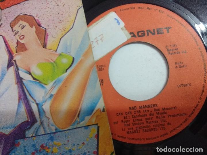 Discos de vinilo: SINGLE/BAD MADNNERS/CAN CAN. - Foto 2