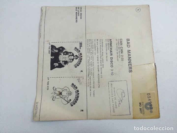 Discos de vinilo: SINGLE/BAD MADNNERS/CAN CAN. - Foto 3
