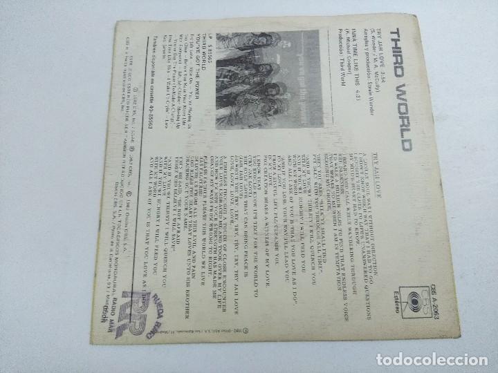 Discos de vinilo: SINGLE/THIRD WORLD/TRY JAH LOVE/PROMOCIONAL. - Foto 3