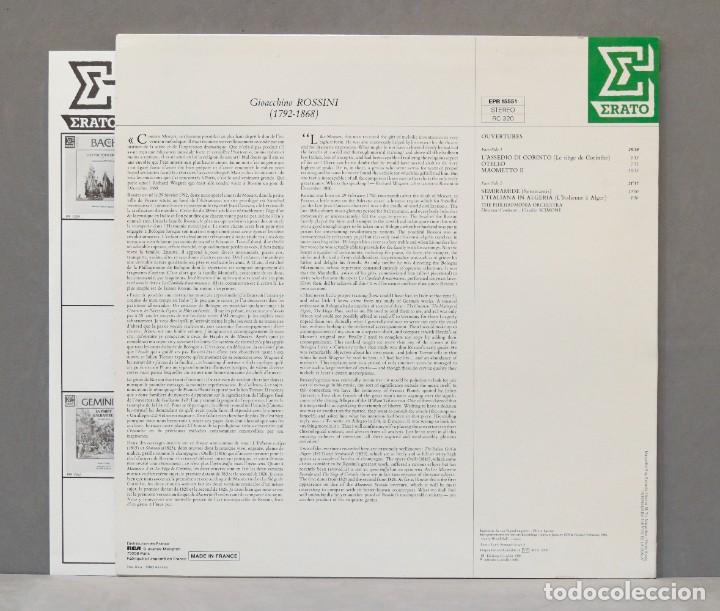 Discos de vinilo: LP. ROSSINI. OUVERTURES. SCIMONE - Foto 2