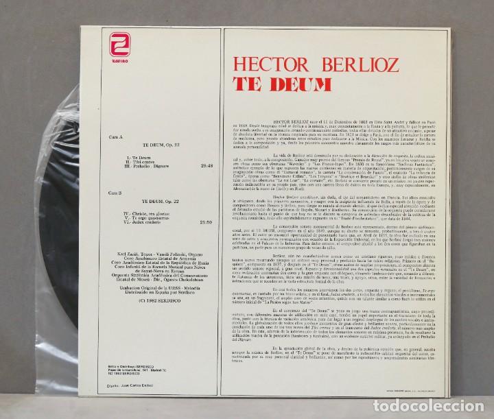 Discos de vinilo: LP. BERLIOZ. TE DEUM. CHEKIDZHIAN - Foto 2