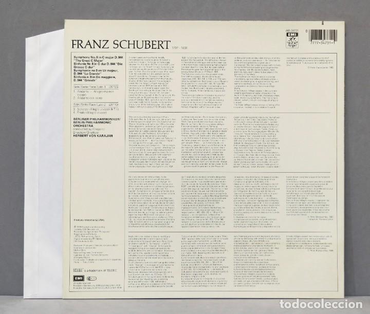 Discos de vinilo: LP. SCHUBERT. SYMPHONY 9. KARAJAN - Foto 2