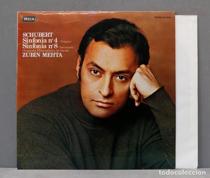 Discos de vinilo: LP. SCHUBERT. SINFONIA 4 Y 8. MEHTA - Foto 1