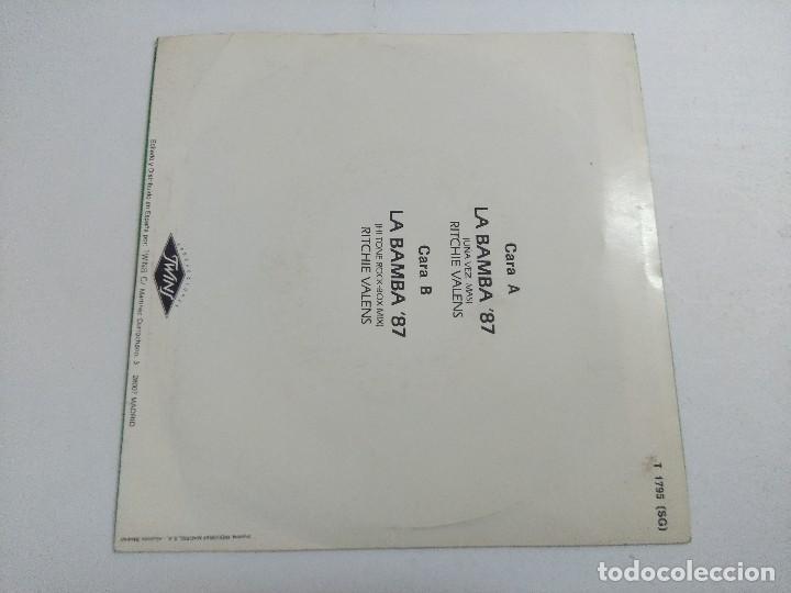 Discos de vinilo: SINGLE/RICHIE VALENS/LA BAMBA 87. - Foto 3