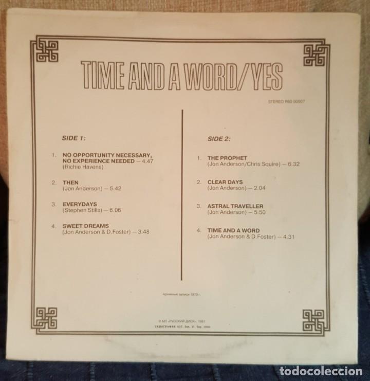 Discos de vinilo: YES - TIME AND A WORD - LP - Foto 2