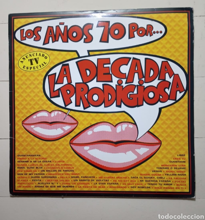Discos de vinilo: DISCO LA DECADA PRODIGIOSA. LP LOS A&Ntilde;OS 70. - Foto 1