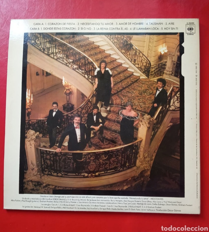 Discos de vinilo: DISCO MOCEDADES. LP AMOR DE HOMBRE - Foto 3
