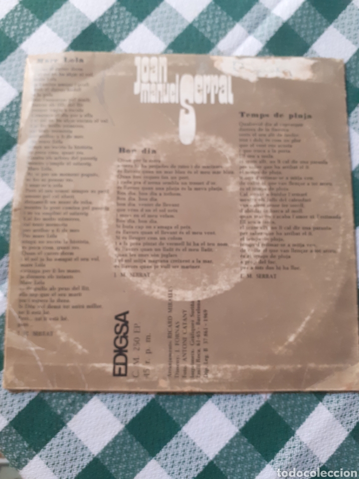 Discos de vinilo: Single de joan Manuel serrat - Foto 2