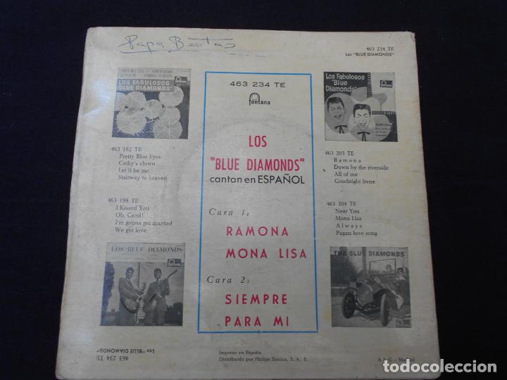 Discos de vinilo: LOS BLUE DIAMONDS // RAMONA + 3 - Foto 2