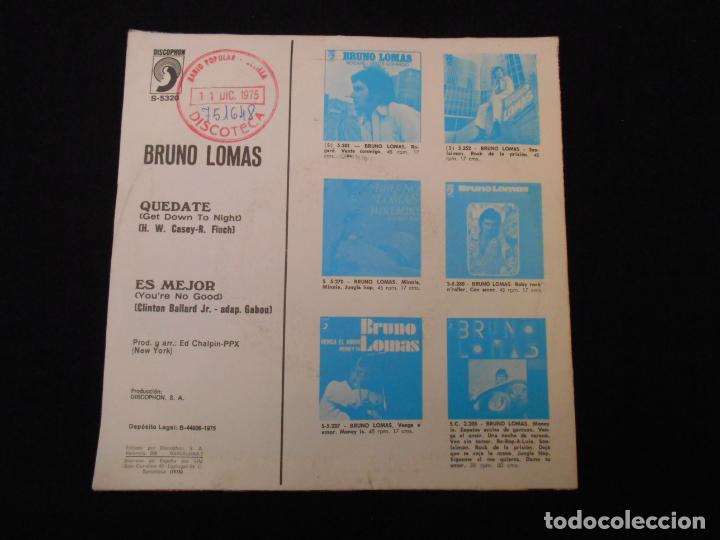 Discos de vinilo: BRUNO LOMAS // QUEDATE - ESMEJOR - Foto 2