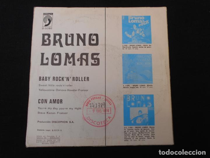 Discos de vinilo: BRUNO LOMAS // BABY ROCK`N`ROLLER - CON AMOR - Foto 2