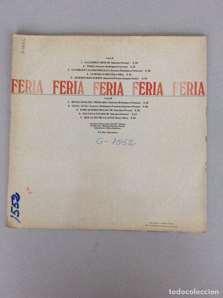 Discos de vinilo: Feria Feria Feria - Foto 2