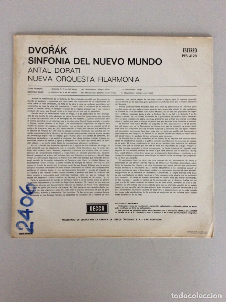 Discos de vinilo: Dvorak. New world symphony - Foto 2