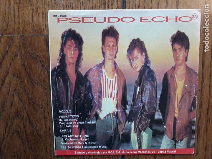 Discos de vinilo: Pseudo echo - funkytown + lies are nothing - Foto 2