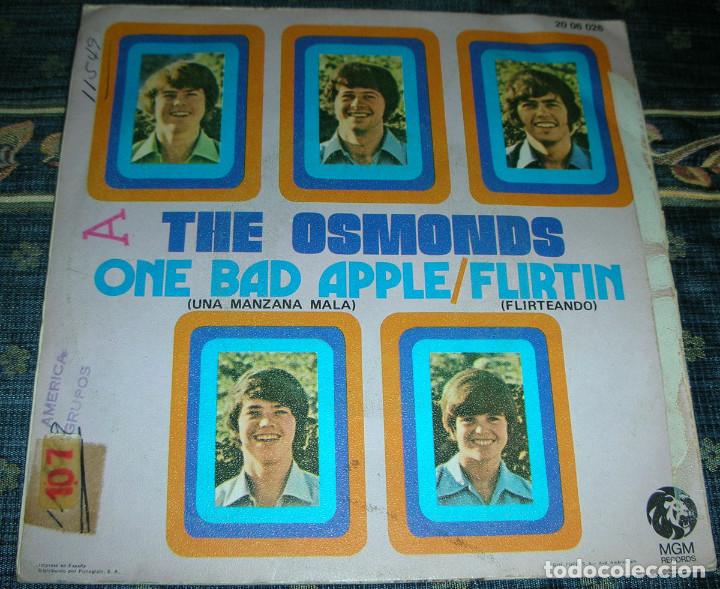 Discos de vinilo: THE OSMONDS - ONE BAD APPLE - SINGLE 1971 - Foto 1