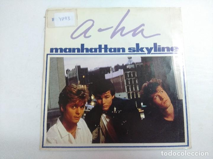 Discos de vinilo: SINGLE/A-HA/MANHATTAN SKY LINE/PROMOCIONAL. - Foto 1