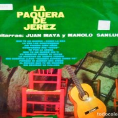 Discos de vinilo: LA PAQUERA DE JEREZ CON JUAN MAYA Y MANOLO SANLUCAR * LP * RARE INCLUYE TARJETA DISCOS VERGARA. Lote 274428888
