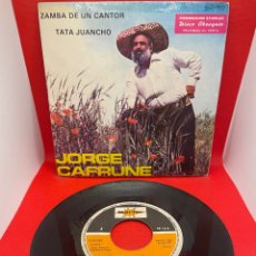 Discos de vinilo: JORGE CAFRUNE ‎– ZAMBA DE UN CANTOR TATA JUANCHO, MARFER 1977 PROMOCION STARLUX