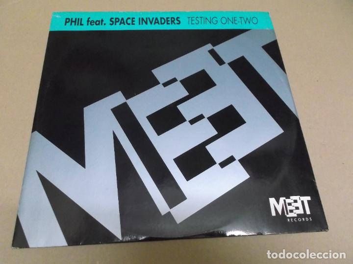 Discos de vinilo: PHIL feat SPACE INVADERS (MAXI) TESTING ONE-TWO (3 TRACKS) A&Ntilde;O 1992 - Foto 1