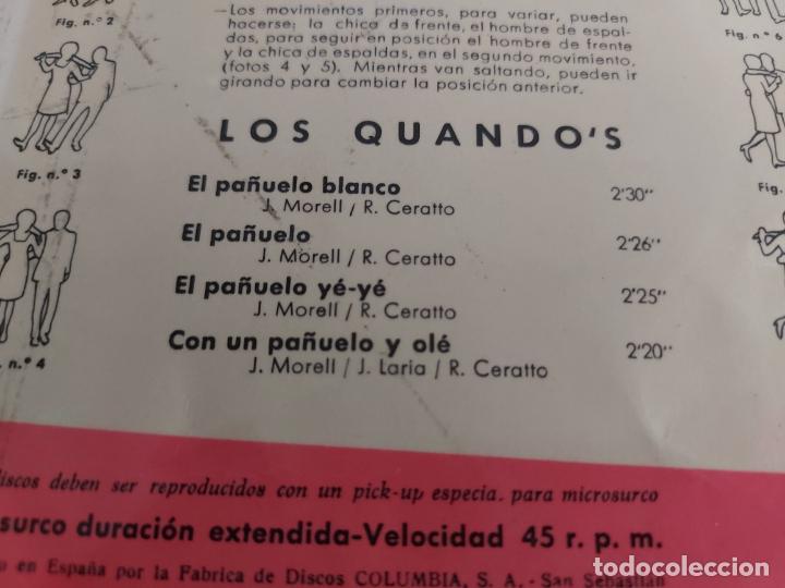 Discos de vinilo: LOS QUANDOS / EL PAÑUELO / EP - COLUMBIA-1966 / MBC. ***/*** - Foto 3 - 274543638