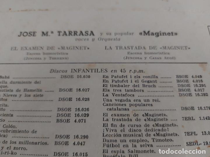 Discos de vinilo: JOSE Mª TARRASA Y SU POPULAR MAGINET / EP - LA VOZ DE SU AMO-1958 / MBC. ***/*** DIFÍCIL. - Foto 3 - 274566028