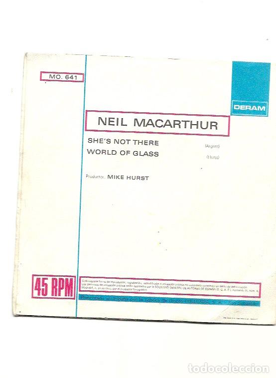Discos de vinilo: NEIL MACARTHUR. Shes not there (vinilo single 1969) - Foto 2