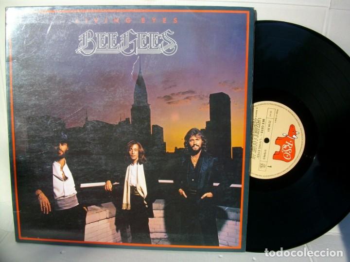 Discos de vinilo: BEE GEES LIVING EYES DISCO LP - Foto 1