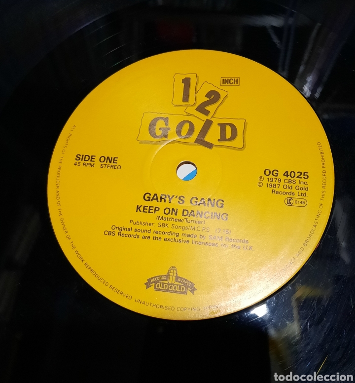 Discos de vinilo: Garys gang - keep on dancing - Foto 2