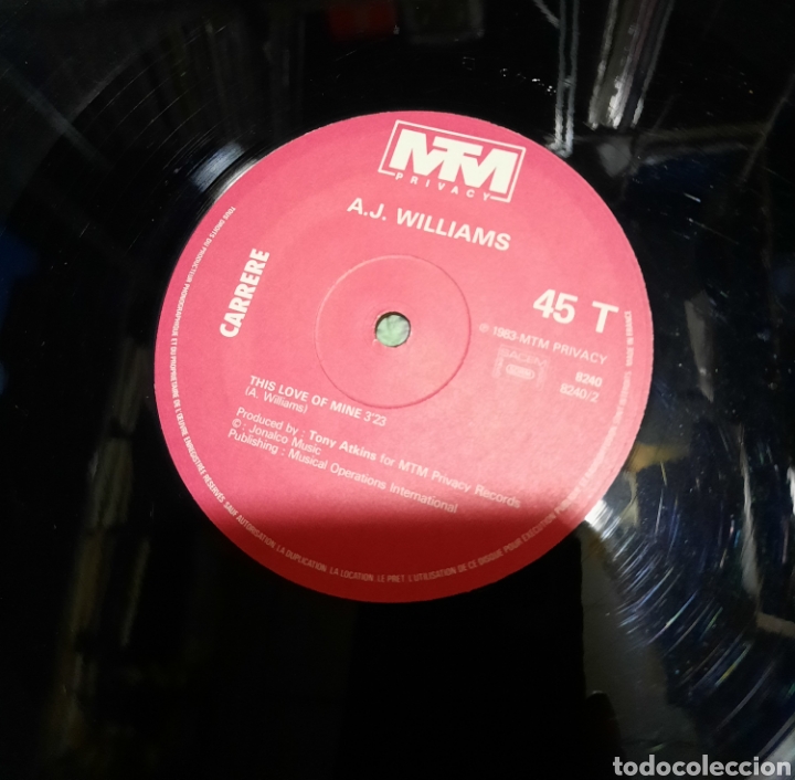 Discos de vinilo: A. J. Williams - gimme some lovin - Foto 3
