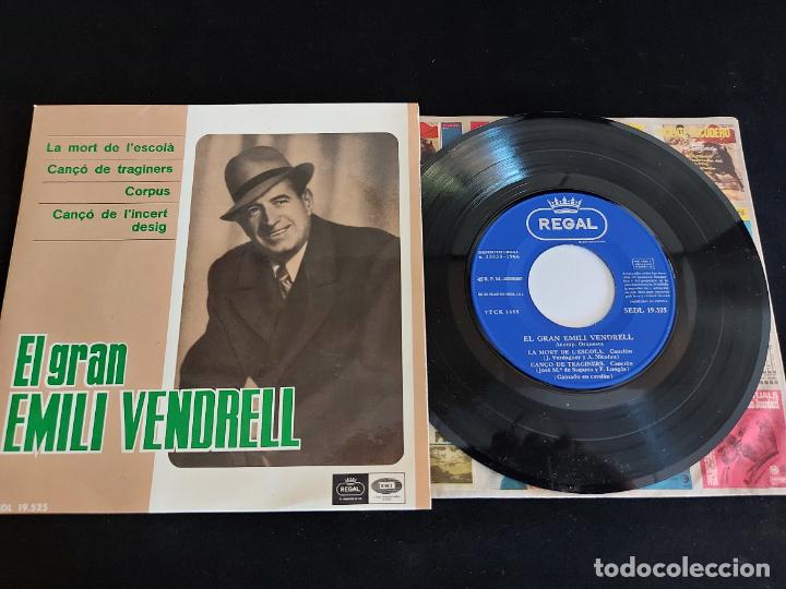 EL GRAN EMILI VENDRELL / LA MORT DE L'ESCOLÀ + 3 / EP - REGAL-1966 / MBC. ***/*** (Música - Discos de Vinilo - EPs - Solistas Españoles de los 50 y 60)