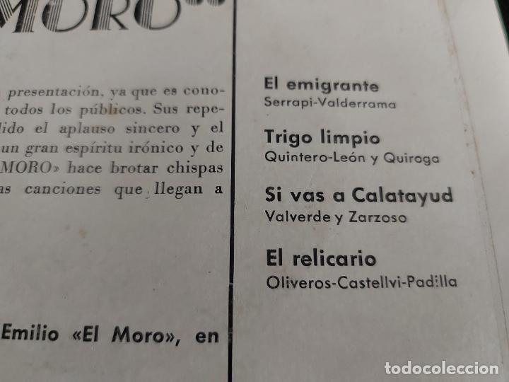 Discos de vinilo: EMILIO EL MORO / EL EMIGRANTE + 3 / EP-TOREADOR-1961 / MBC. ***/*** - Foto 3 - 274687208