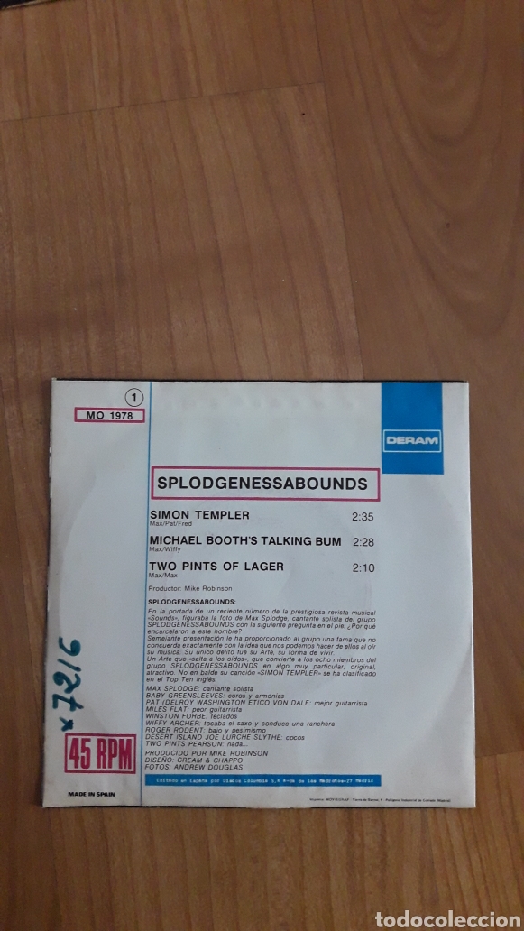 Discos de vinilo: SPLODGENESSABOUNDS. SIMON TEMPLER - Foto 2