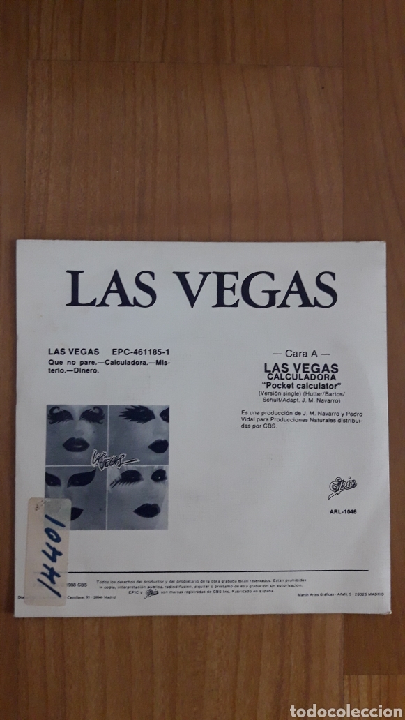 Discos de vinilo: LAS VEGAS. CALCULADORA - Foto 2
