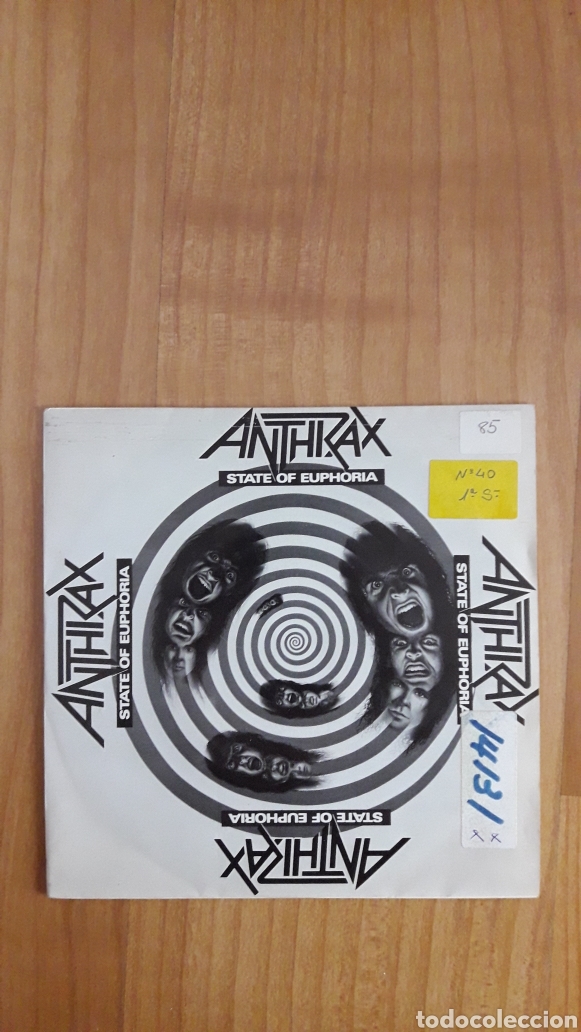 Discos de vinilo: ANTHRAX. STATE OF EUPHORIA - Foto 1