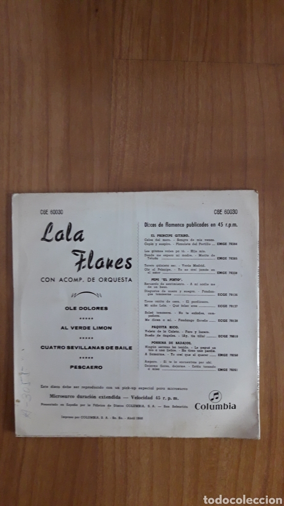 Discos de vinilo: LOLA FLORES. OLE DOLORES - Foto 2