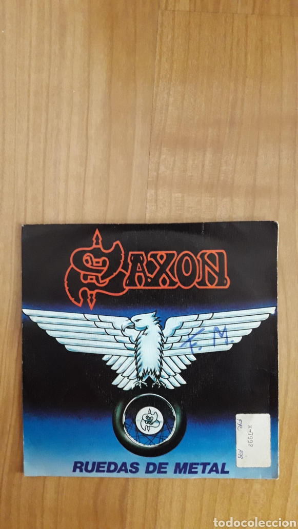 Discos de vinilo: SAXON. RUEDAS DE METAL - Foto 1