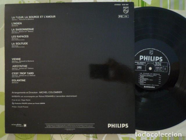 Discos de vinilo: Barbara - La Fleur DAmour (Philips, FR, &iquest;70s?) - Foto 2