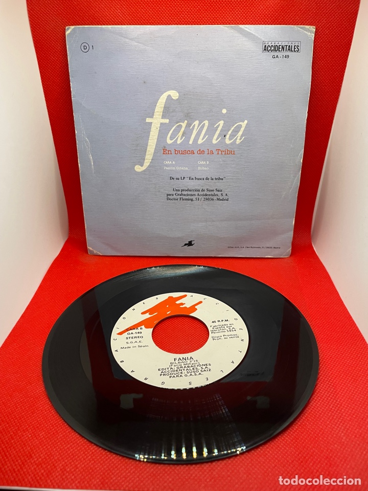 Discos de vinilo: FANIA - EN BUSCA DE LA TRIBU Single 1987 - Foto 2