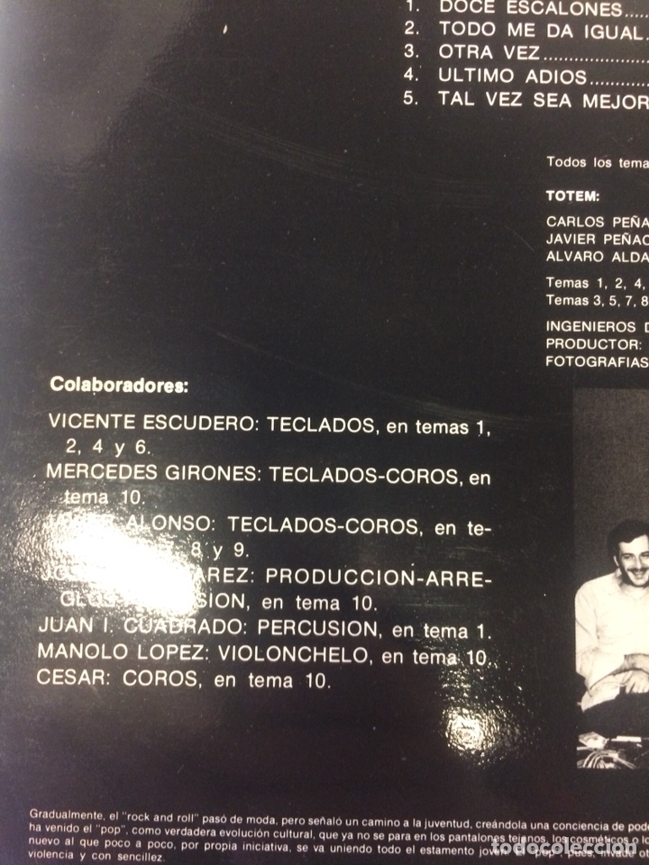 Discos de vinilo: TOTEM. Doce Escalones. - Foto 3