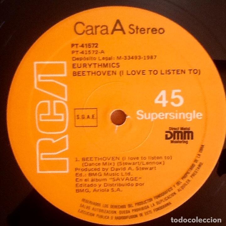 Discos de vinilo: EURYTHMICS : BEETHOVEN [RCA - ESP 1987] 12&rdquo; - Foto 3