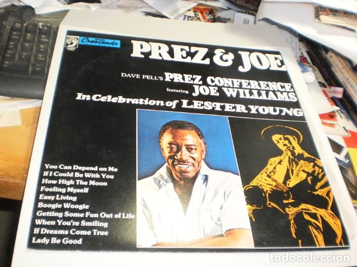 Disques de vinyle: lp prez & joe. in celebration of lester young. discophon 1981 spain (probado, seminuevo)
