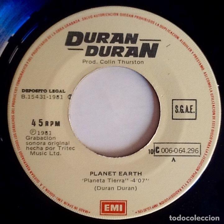 Discos de vinilo: DURAN DURAN : PLANET EARTH [EMI - ESP 1981] 7&rdquo; - Foto 3