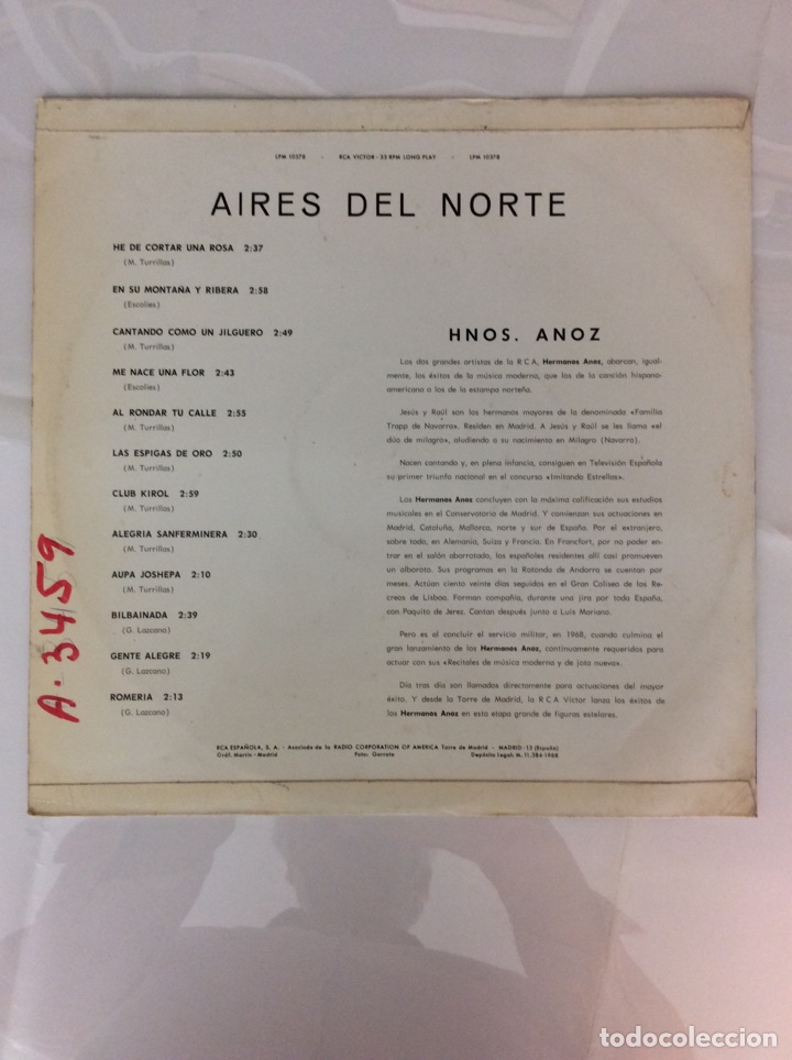 Discos de vinilo: Aires del Norte. Hermanos Anoz - Foto 2