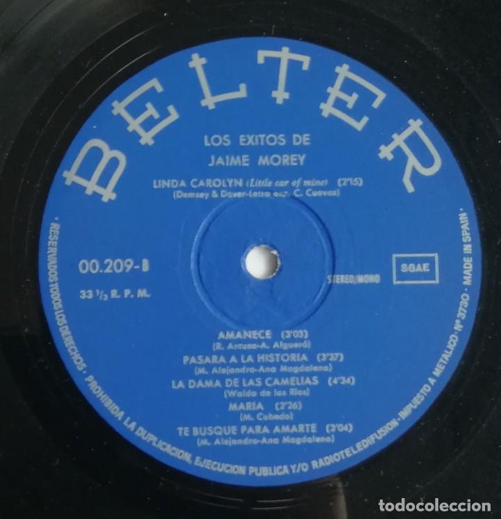 Discos de vinilo: Jaime Morey, Los Exitos De Jaime Morey, Belter 00.209 - Foto 4