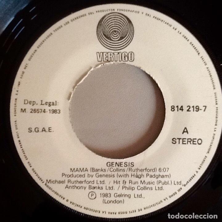 Discos de vinilo: GENESIS : MAMA [VERTIGO - ESP 1983] 7&rdquo; - Foto 3