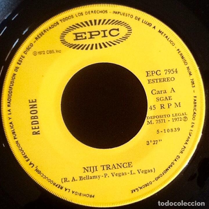 Discos de vinilo: REDBONE : NIJI TRANCE / JERICO [EPIC - ESP 1972] 7&rdquo; - Foto 3